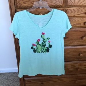 Lightweight cotton blend t shirt